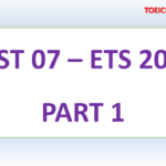 ETS TOEIC 2019 – TEST 7 – PART 1